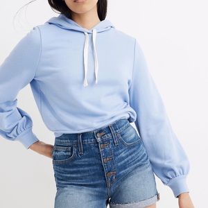Madewell Bubblesleeve Hoodie Crop 